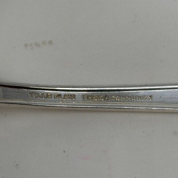 Vintage Oneida Community Tudor Plate Butter Server Slicer 1940 w Case - Picture 6 of 6